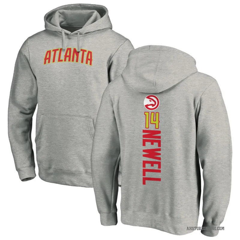 Asa Newell Men's Atlanta Hawks Branded Ash Backer Pullover Hoodie