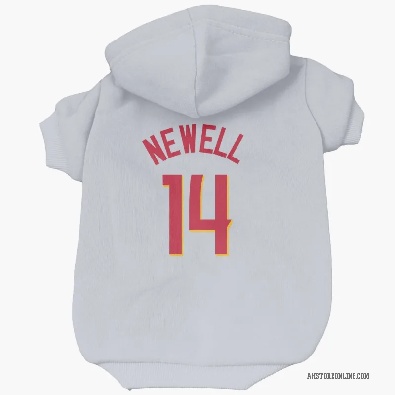 Asa Newell  White Atlanta Hawks   Cat & Dog Pet Hoodie