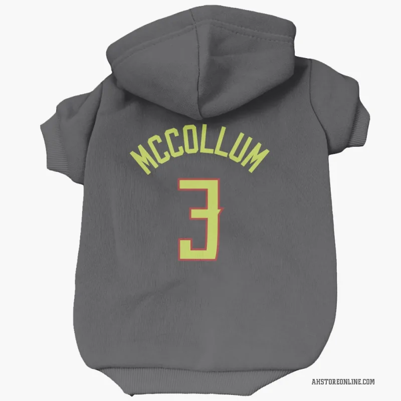 CJ McCollum  Gray Atlanta Hawks  Cat & Dog Pet Hoodie