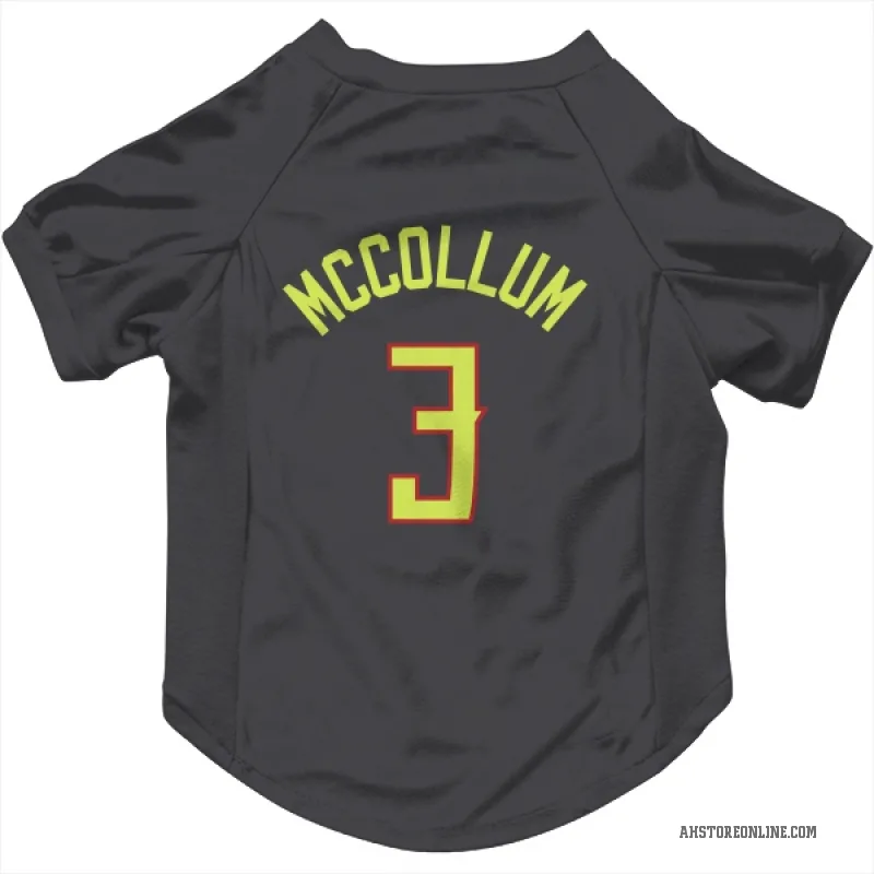 CJ McCollum  Gray Atlanta Hawks  Cat & Dog Pet Jersey