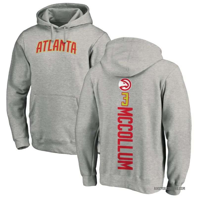 CJ McCollum Men's Atlanta Hawks Branded Ash Backer Pullover Hoodie
