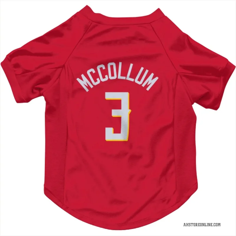 CJ McCollum  Red Atlanta Hawks   Cat & Dog Pet Jersey
