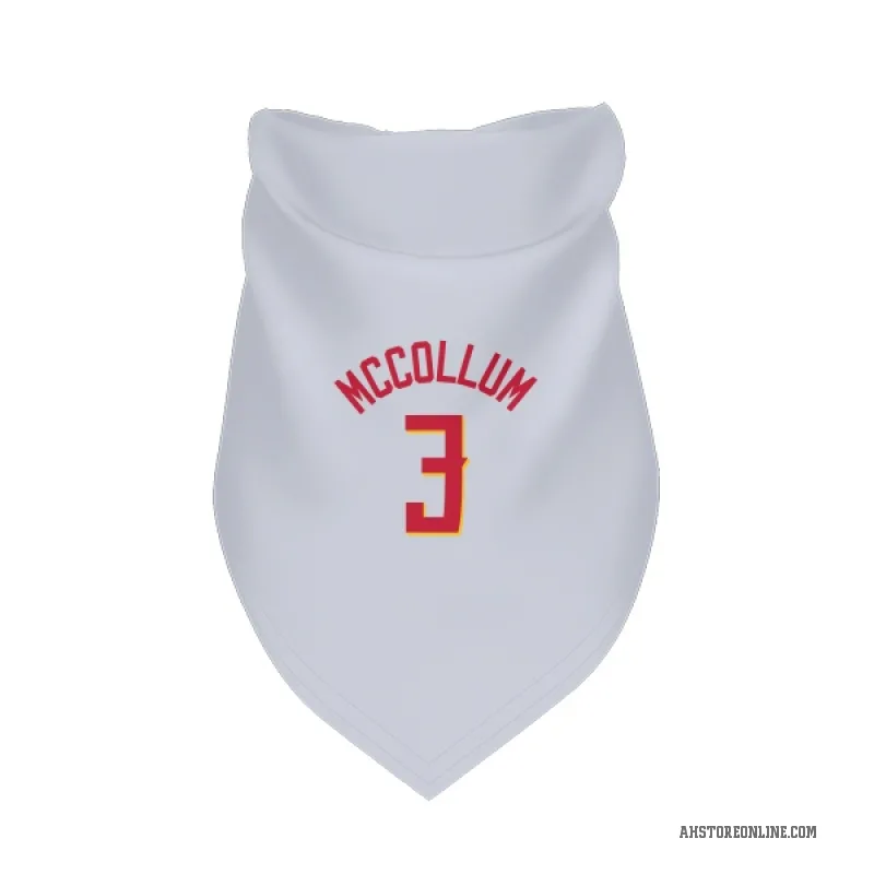 CJ McCollum  White Atlanta Hawks   Cat & Dog Pet Bandana
