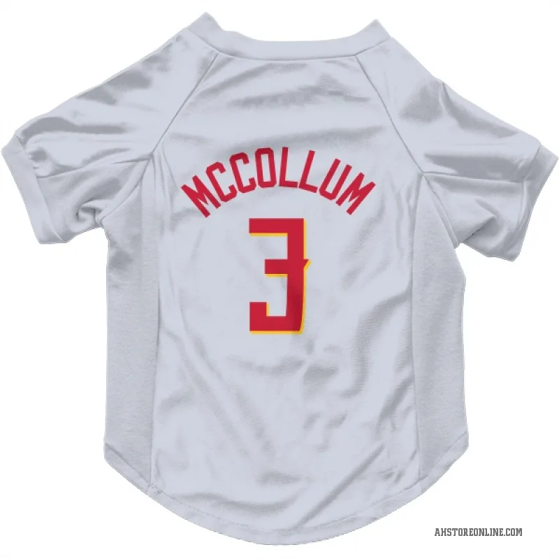 CJ McCollum  White Atlanta Hawks   Cat & Dog Pet Jersey