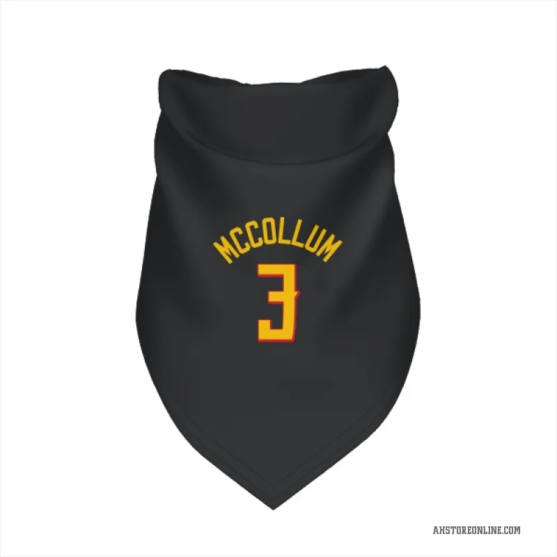 CJ McCollum  Yellow Atlanta Hawks   Black Cat & Dog Pet Bandana