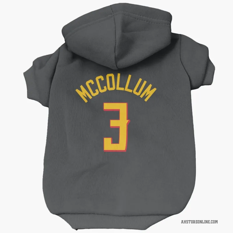 CJ McCollum  Yellow Atlanta Hawks   Black Cat & Dog Pet Hoodie