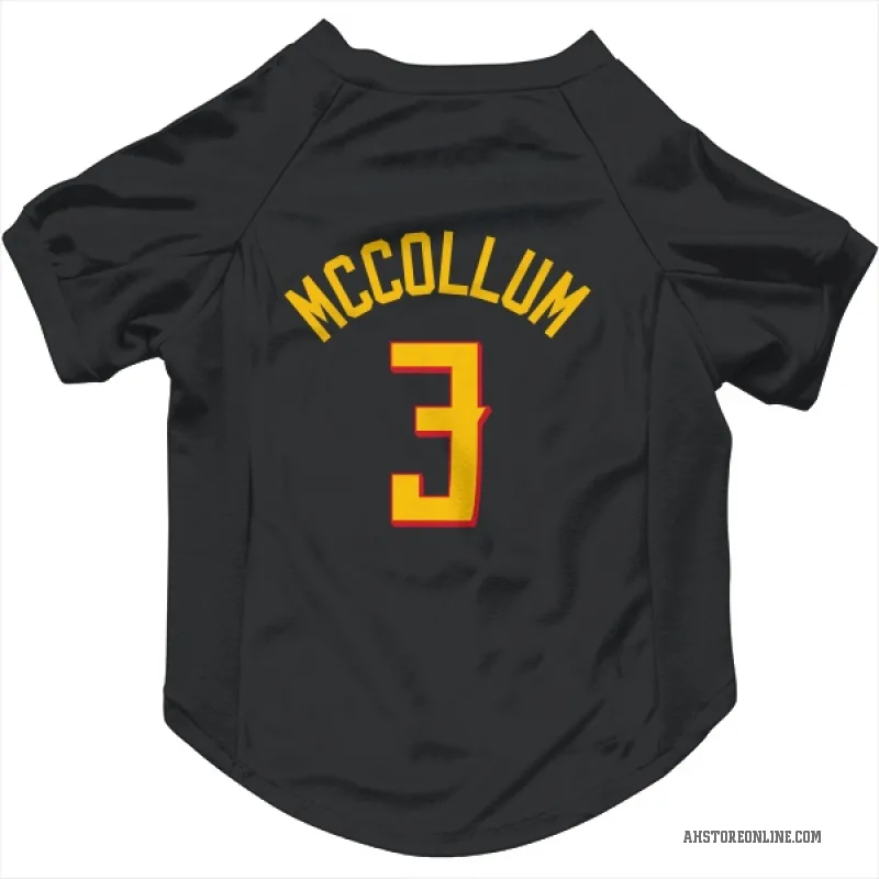 CJ McCollum  Yellow Atlanta Hawks   Black Cat & Dog Pet Jersey