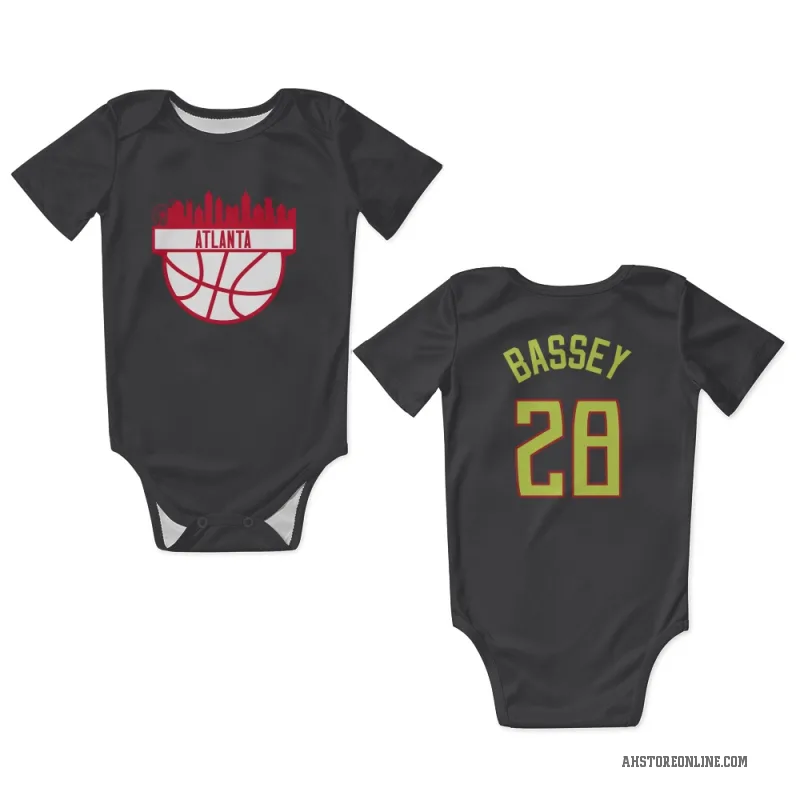 Charles Bassey  Gray Atlanta Hawks  Newborn & Infant Bodysuit