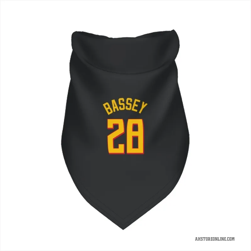 Charles Bassey  Yellow Atlanta Hawks   Black Cat & Dog Pet Bandana