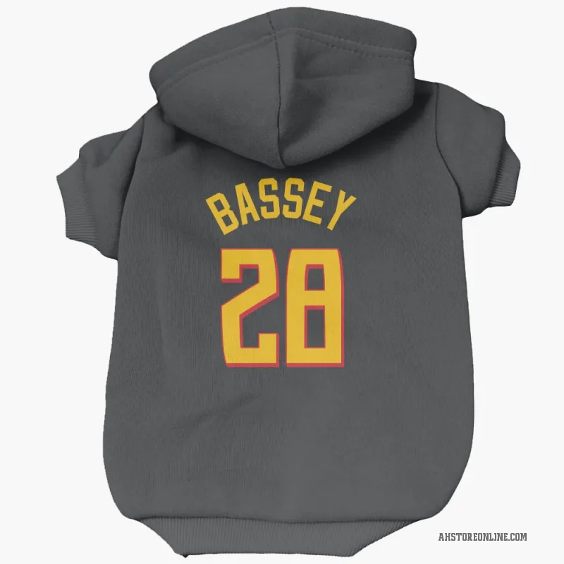 Charles Bassey  Yellow Atlanta Hawks   Black Cat & Dog Pet Hoodie