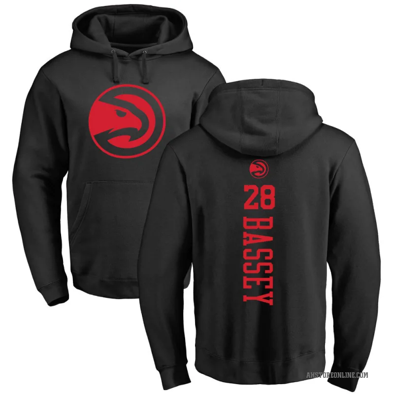 Charles Bassey Youth Black Atlanta Hawks Branded One Color Backer Pullover Hoodie