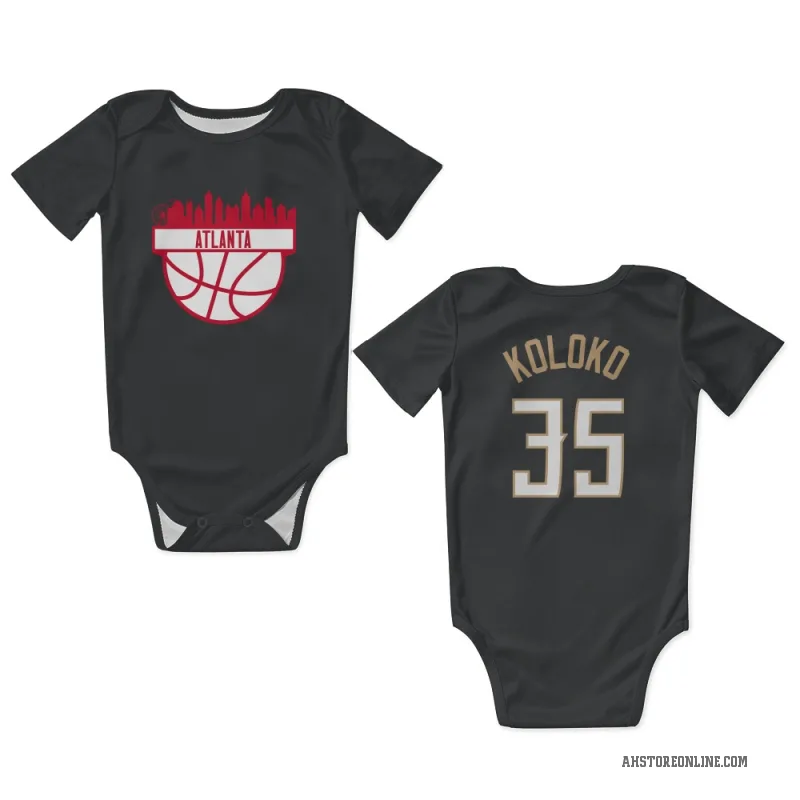 Christian Koloko  Black Atlanta Hawks  Newborn & Infant Bodysuit