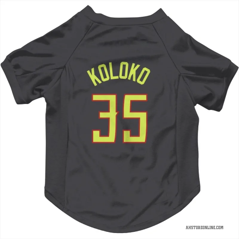 Christian Koloko  Gray Atlanta Hawks  Cat & Dog Pet Jersey
