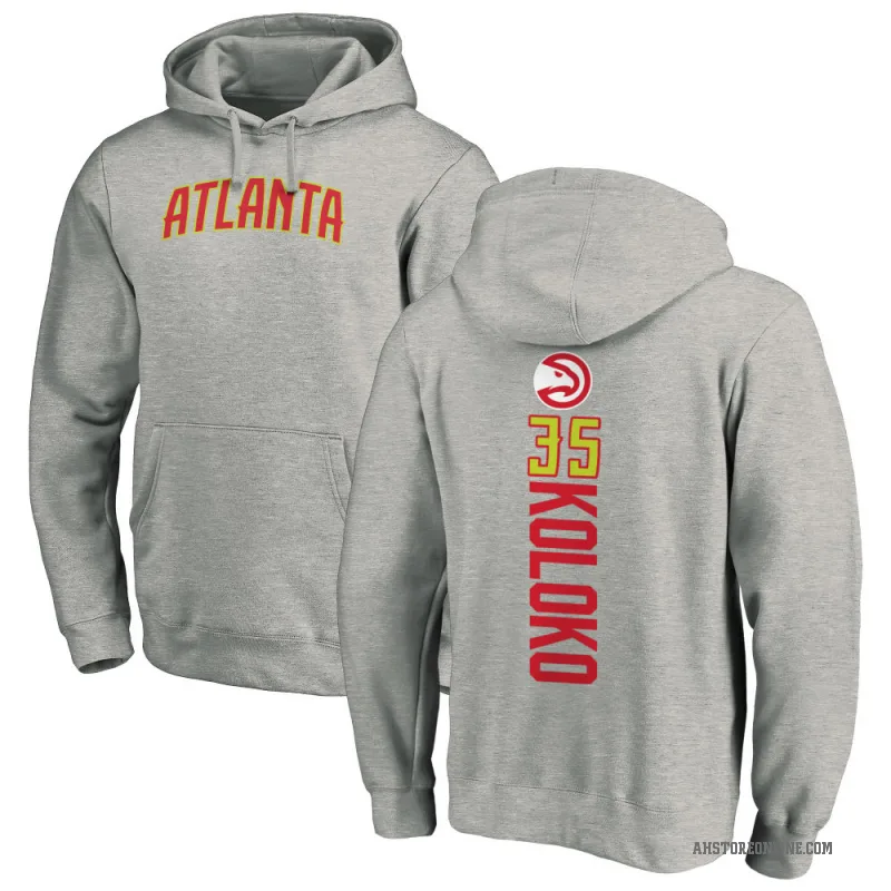 Christian Koloko Men's Atlanta Hawks Branded Ash Backer Pullover Hoodie