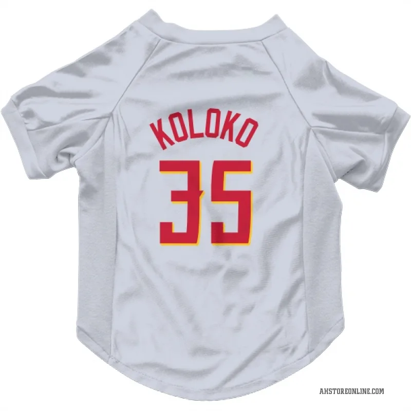 Christian Koloko  White Atlanta Hawks   Cat & Dog Pet Jersey