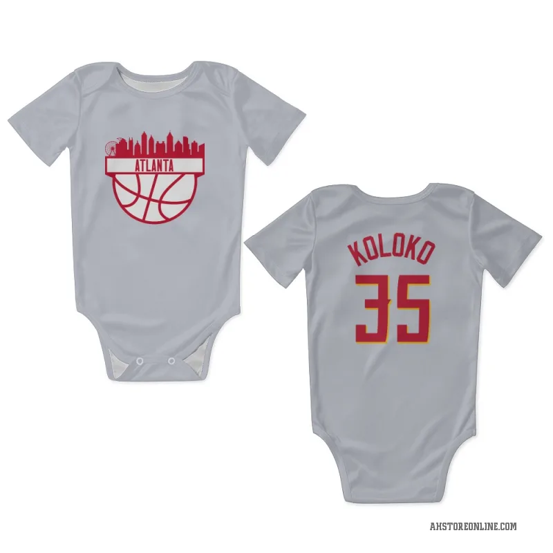 Christian Koloko  White Atlanta Hawks   Newborn & Infant Bodysuit
