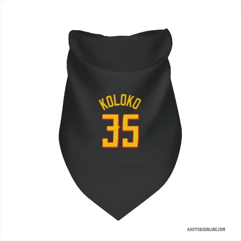 Christian Koloko  Yellow Atlanta Hawks   Black Cat & Dog Pet Bandana