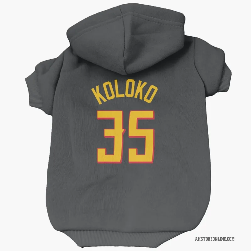 Christian Koloko  Yellow Atlanta Hawks   Black Cat & Dog Pet Hoodie