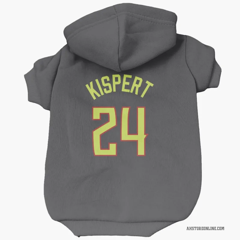 Corey Kispert  Gray Atlanta Hawks  Cat & Dog Pet Hoodie