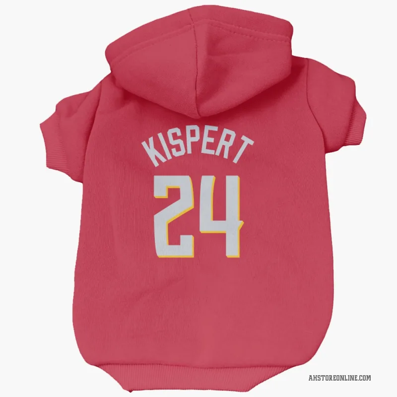 Corey Kispert  Red Atlanta Hawks   Cat & Dog Pet Hoodie