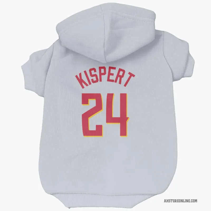 Corey Kispert  White Atlanta Hawks   Cat & Dog Pet Hoodie