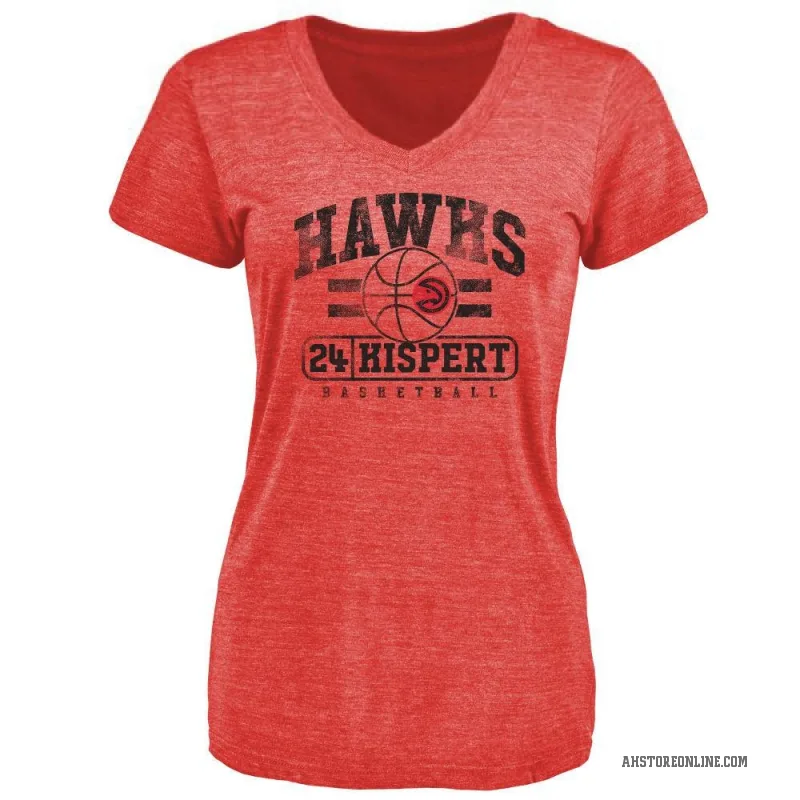 Corey Kispert Women's Red Atlanta Hawks Baseline T-Shirt