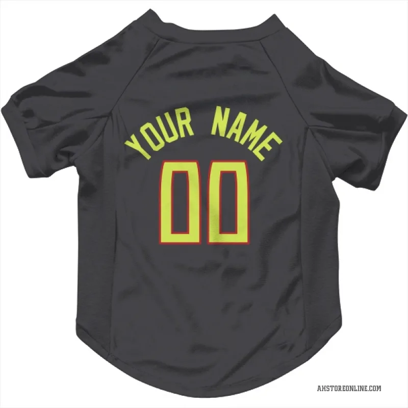 Custom  Gray Atlanta Hawks   Cat & Dog Pet Jersey