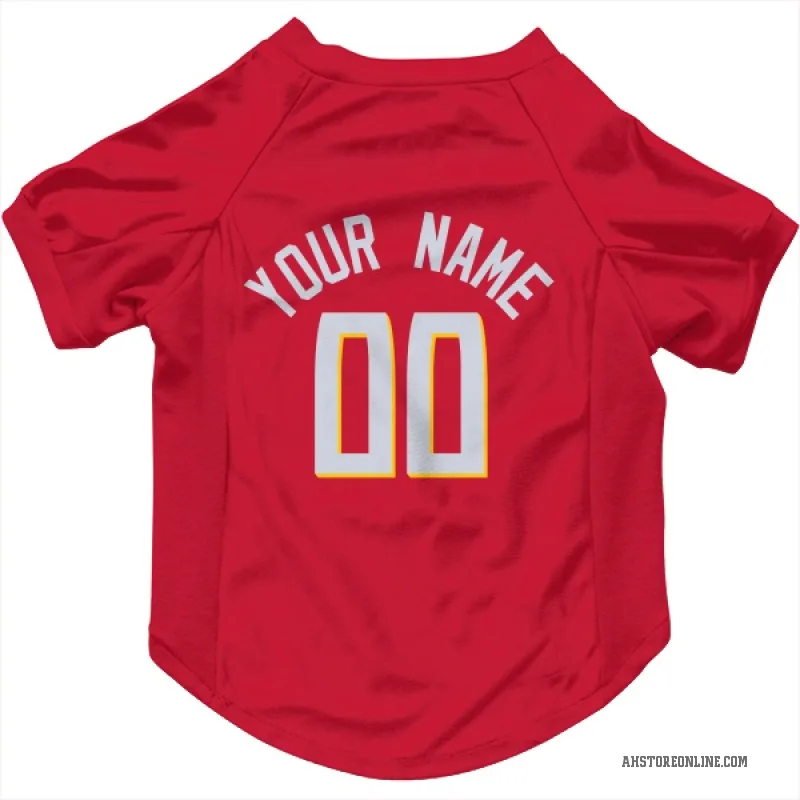 Custom  Red Atlanta Hawks    Cat & Dog Pet Jersey