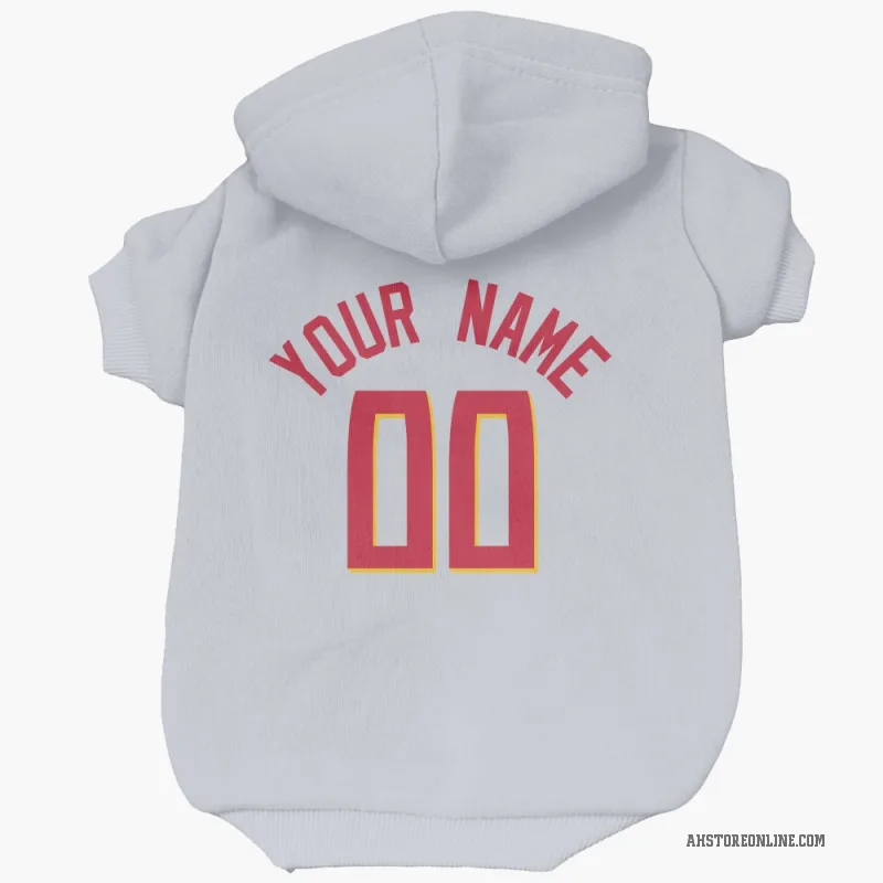 Custom  White Atlanta Hawks    Cat & Dog Pet Hoodie