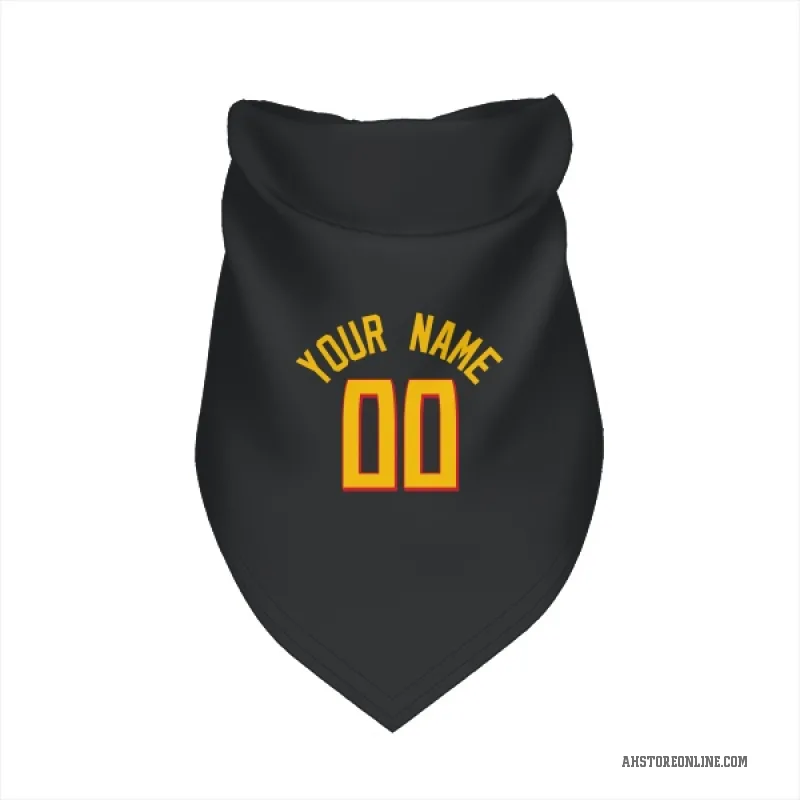 Custom  Yellow Atlanta Hawks  Black Cat & Dog Pet Bandana