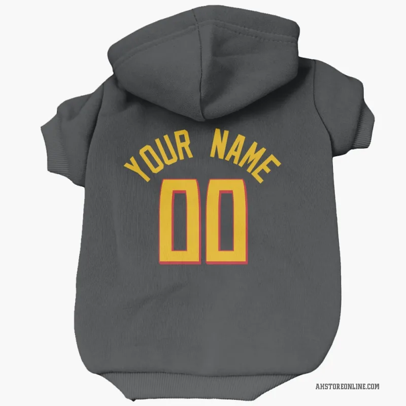 Custom  Yellow Atlanta Hawks  Black Cat & Dog Pet Hoodie