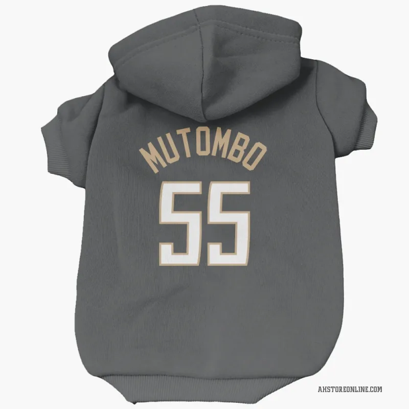 Dikembe Mutombo  Black Atlanta Hawks  Cat & Dog Pet Hoodie