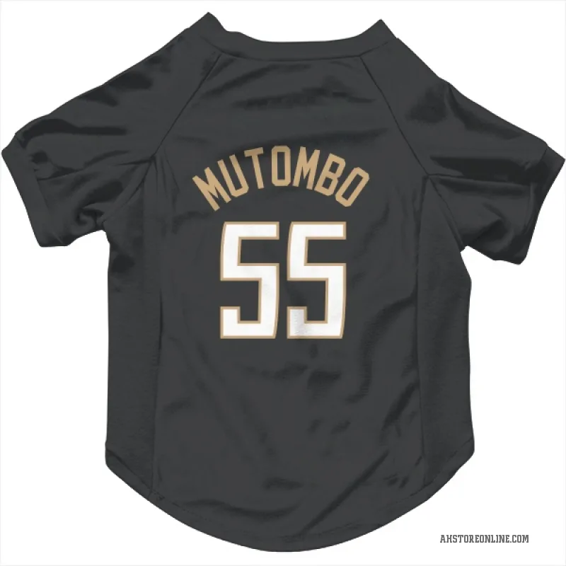 Dikembe Mutombo  Black Atlanta Hawks  Cat & Dog Pet Jersey