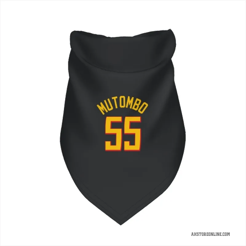 Dikembe Mutombo  Yellow Atlanta Hawks   Black Cat & Dog Pet Bandana