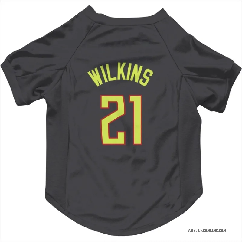 Dominique Wilkins  Gray Atlanta Hawks  Cat & Dog Pet Jersey