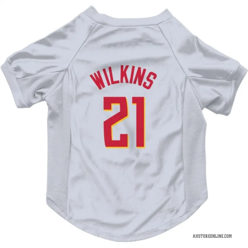 Dominique Wilkins  White Atlanta Hawks   Cat & Dog Pet Jersey