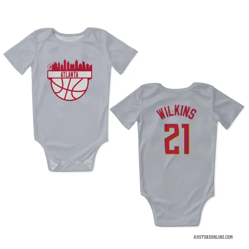 Dominique Wilkins  White Atlanta Hawks   Newborn & Infant Bodysuit