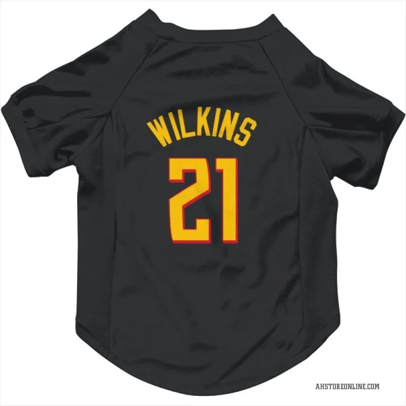 Dominique Wilkins  Yellow Atlanta Hawks   Black Cat & Dog Pet Jersey