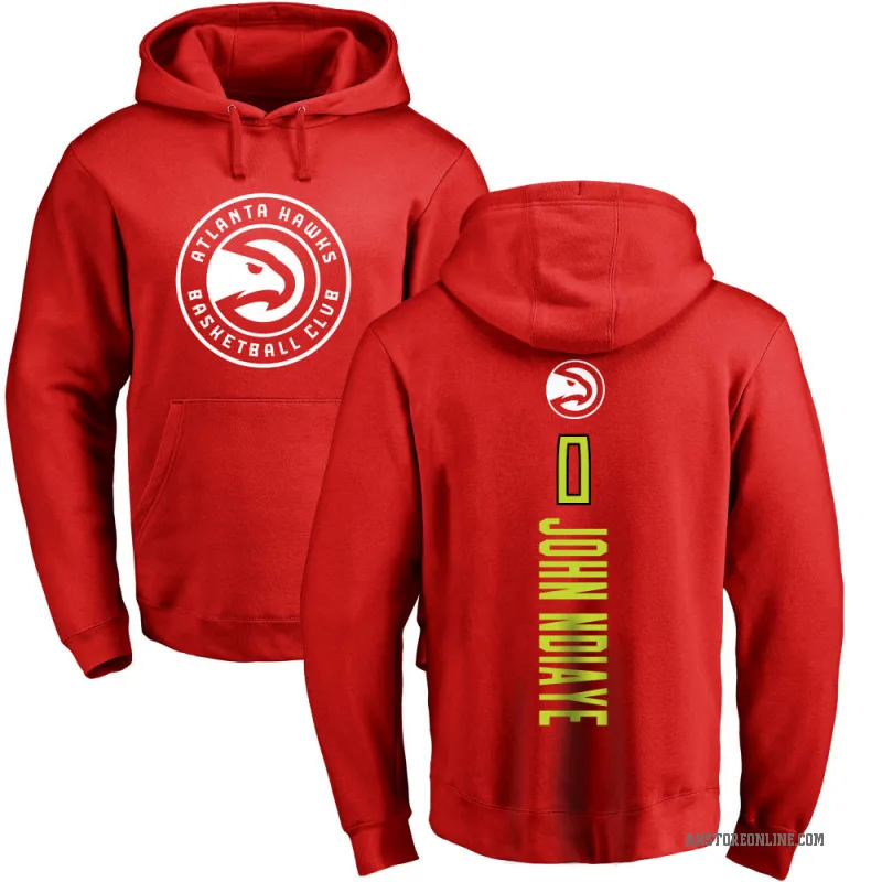 Eli John N'Diaye Men's Red Atlanta Hawks Branded Backer Pullover Hoodie