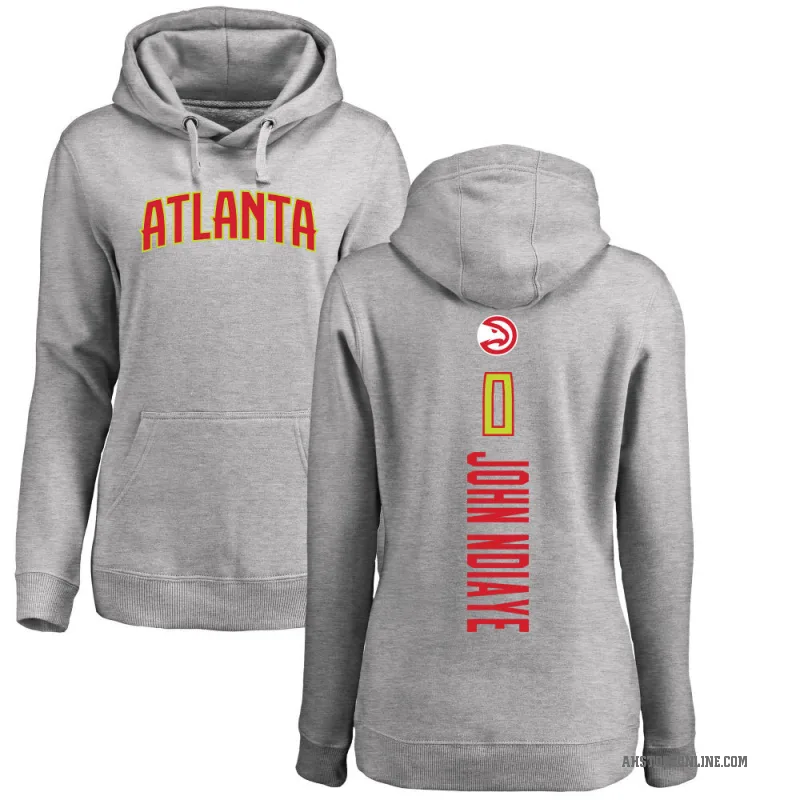 Eli John N'Diaye Women's Atlanta Hawks Branded Ash Backer Pullover Hoodie