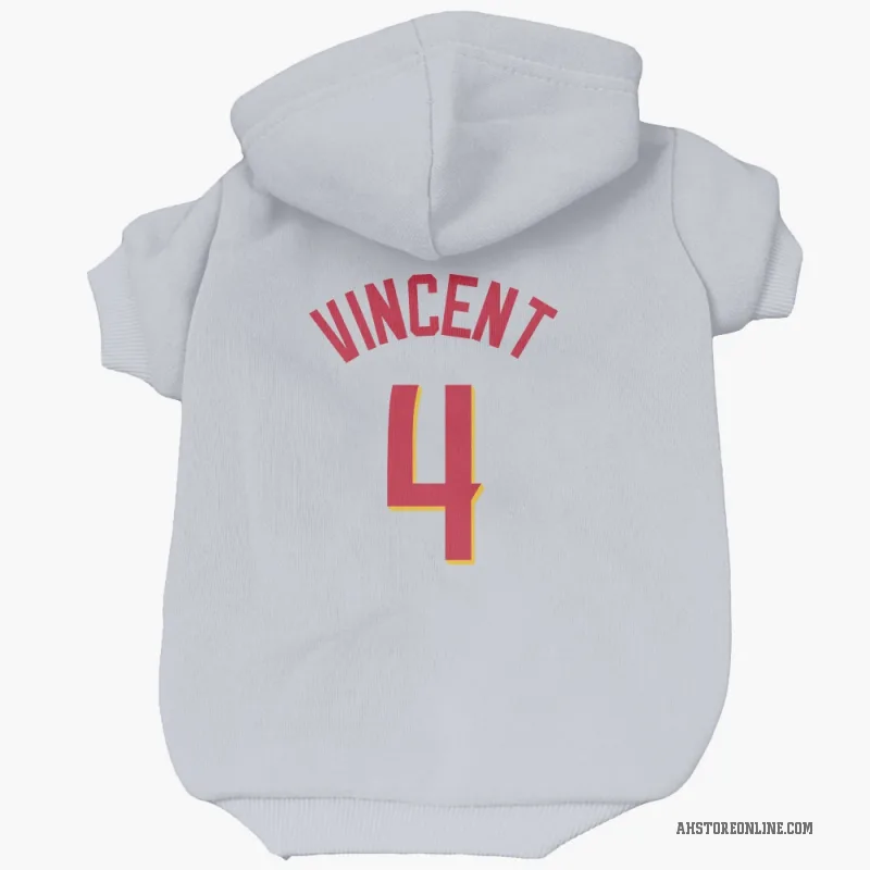 Gabe Vincent  White Atlanta Hawks   Cat & Dog Pet Hoodie