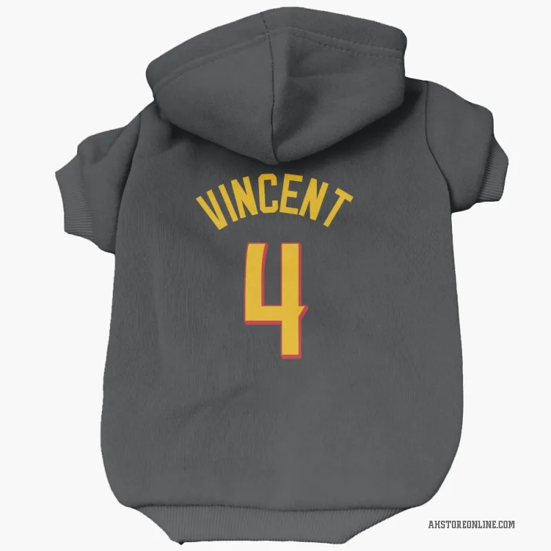 Gabe Vincent  Yellow Atlanta Hawks   Black Cat & Dog Pet Hoodie