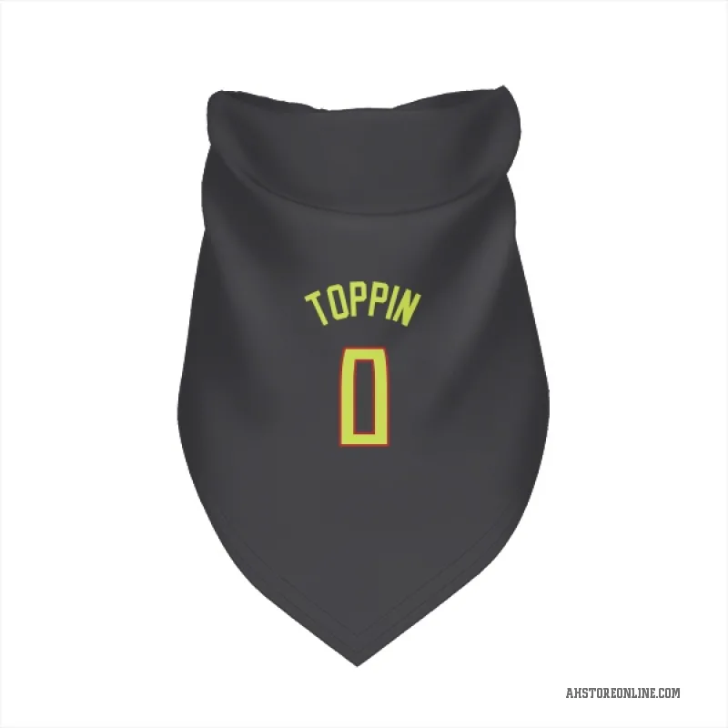 Jacob Toppin  Gray Atlanta Hawks  Cat & Dog Pet Bandana