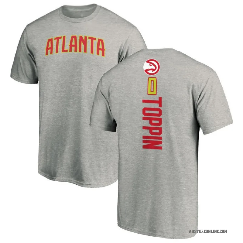 Jacob Toppin Men's Atlanta Hawks Ash Backer T-Shirt