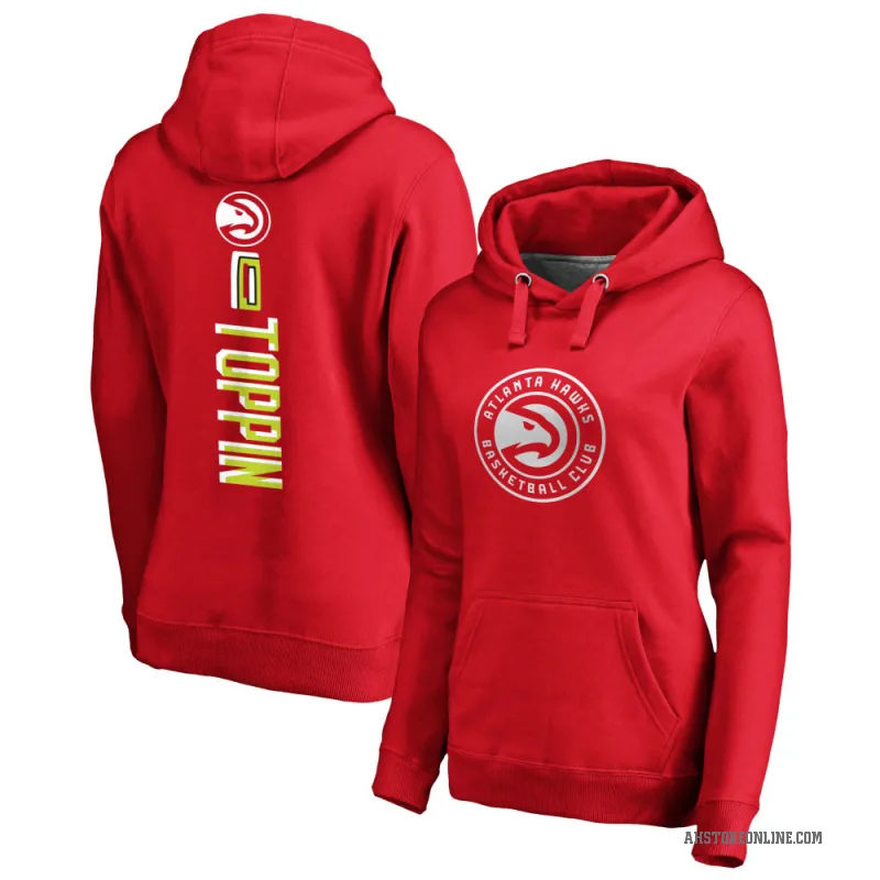 Jacob Toppin Women's Red Atlanta Hawks Branded Backer Pullover Hoodie