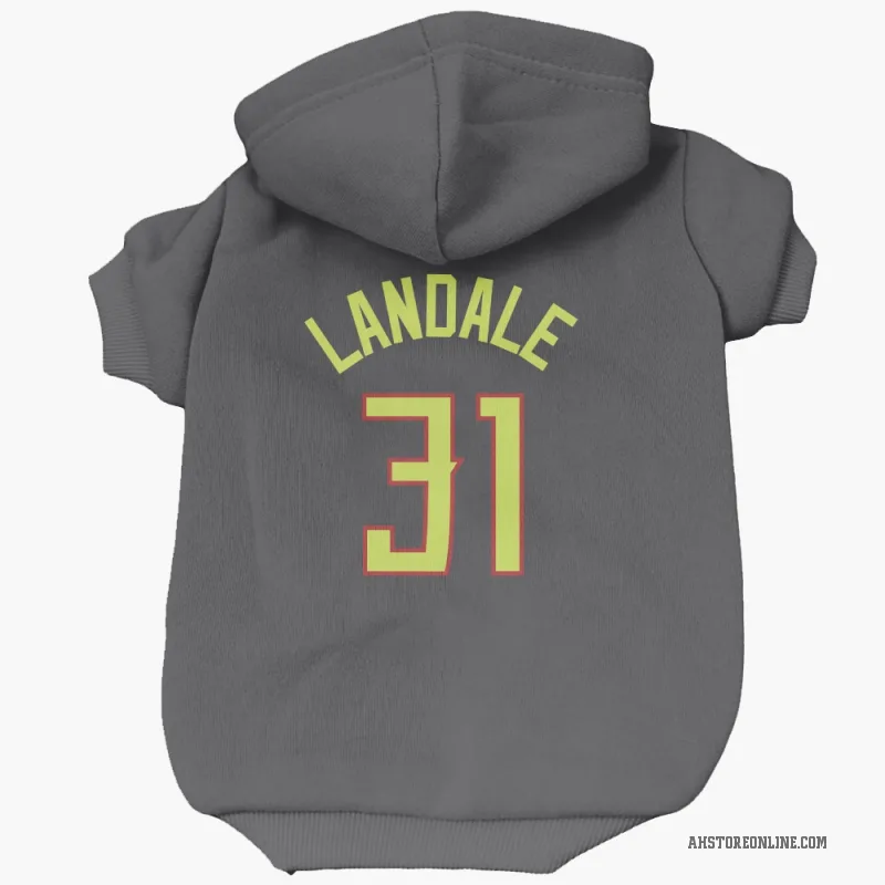 Jock Landale  Gray Atlanta Hawks  Cat & Dog Pet Hoodie