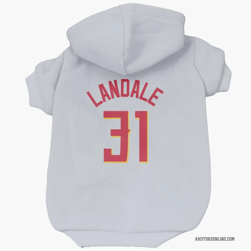 Jock Landale  White Atlanta Hawks   Cat & Dog Pet Hoodie