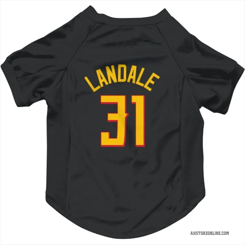 Jock Landale  Yellow Atlanta Hawks   Black Cat & Dog Pet Jersey