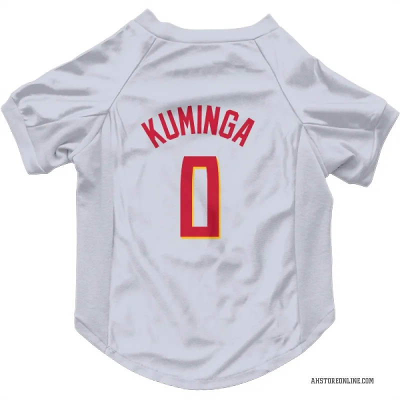 Jonathan Kuminga  White Atlanta Hawks   Cat & Dog Pet Jersey