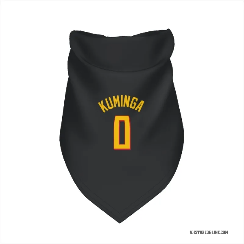 Jonathan Kuminga  Yellow Atlanta Hawks   Black Cat & Dog Pet Bandana